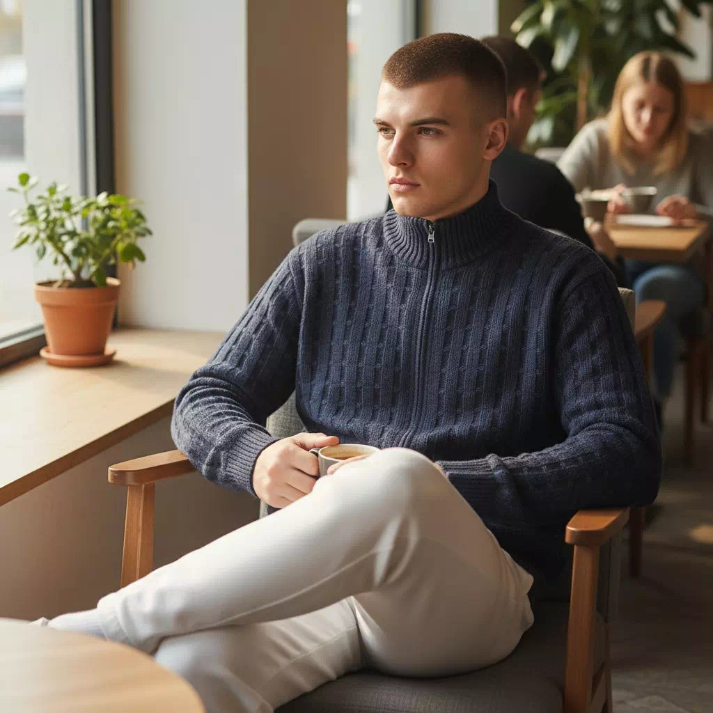 Gilet en alpaga pour homme – Image 2