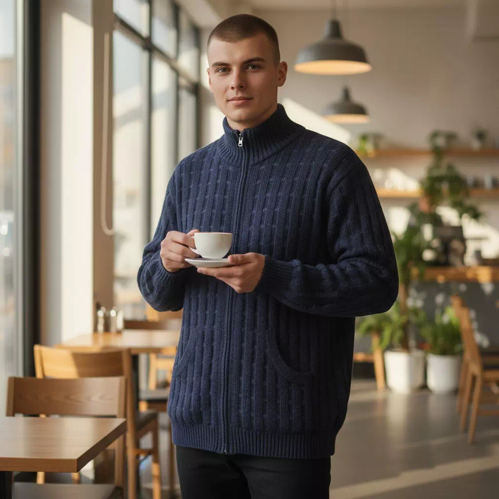 Gilet en alpaga pour homme – Image 3