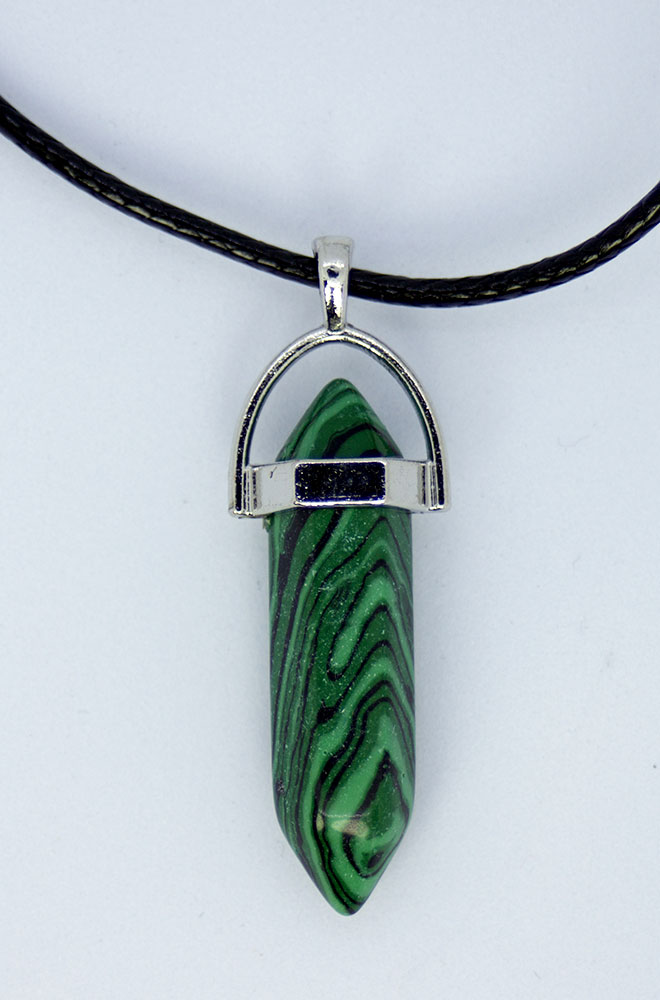 Pendentif en pierre naturelle - Malachite