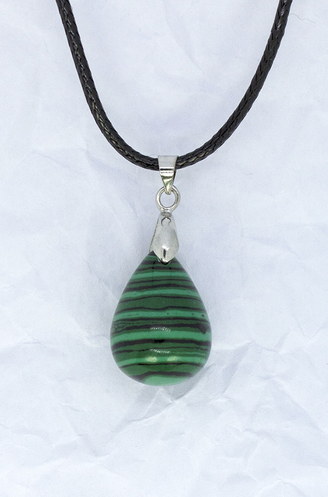 Collier en pierre pierre naturelle - Poire - Malachite