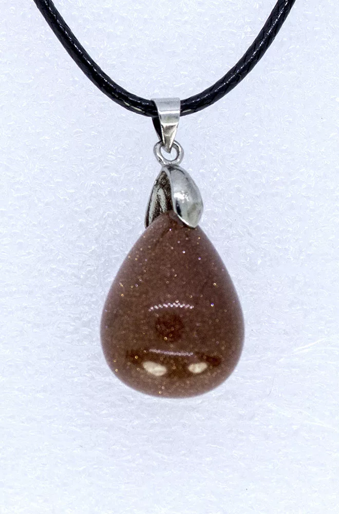 Collier en pierre naturelle - Poire - Rivière d'Or