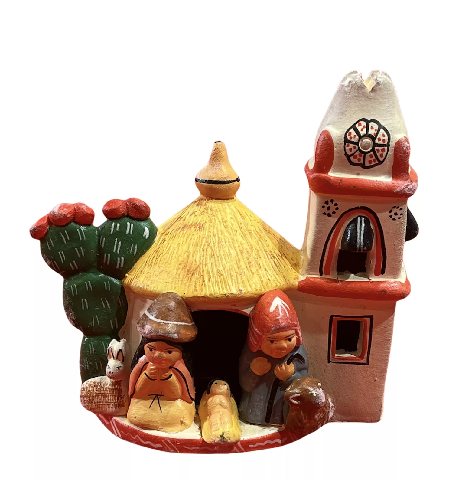 Crèche du Pérou - Eglise et cactus
