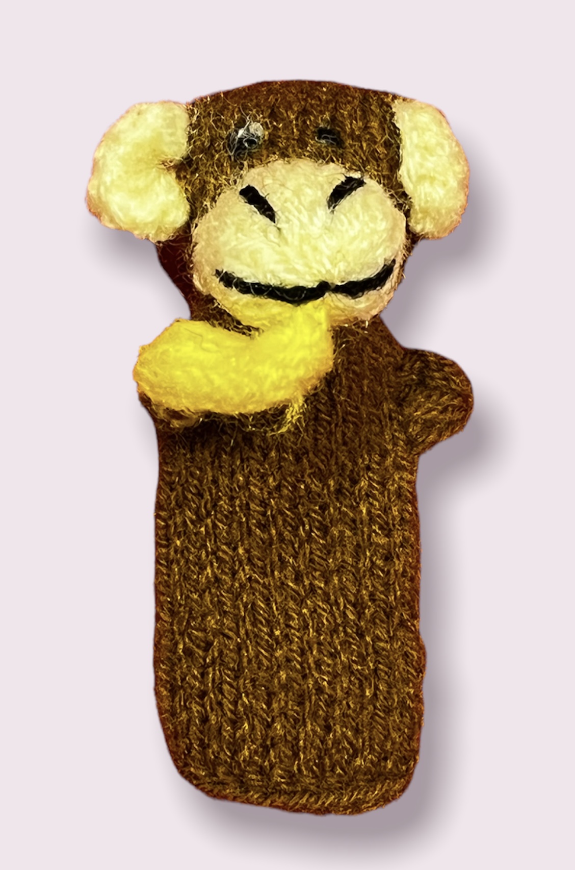 Marionnette de doigts - Un singe avec banane