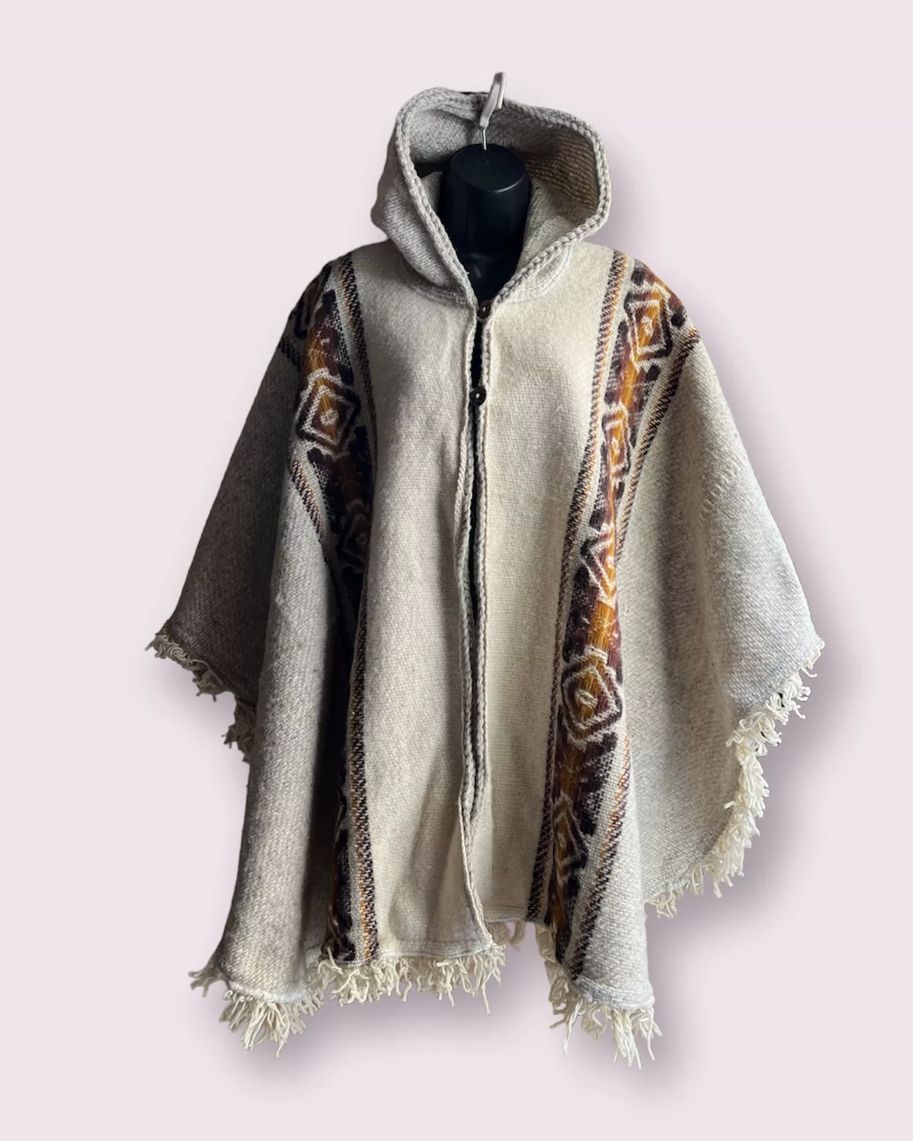 Poncho en laine de mouton "Chacana" - Cape