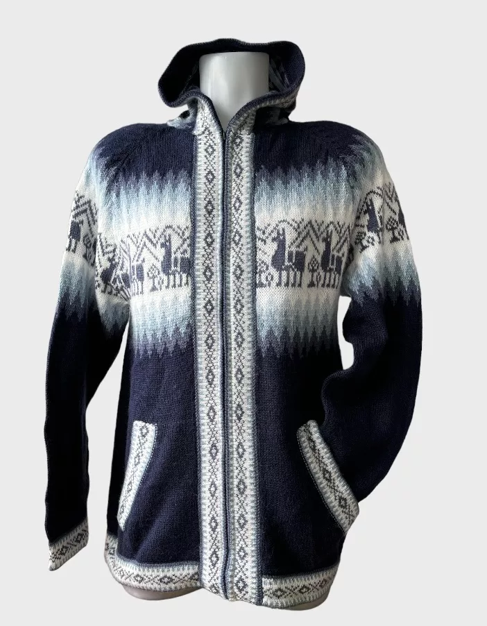 Gilet en alpaga - "Humantay" Bleu Marine