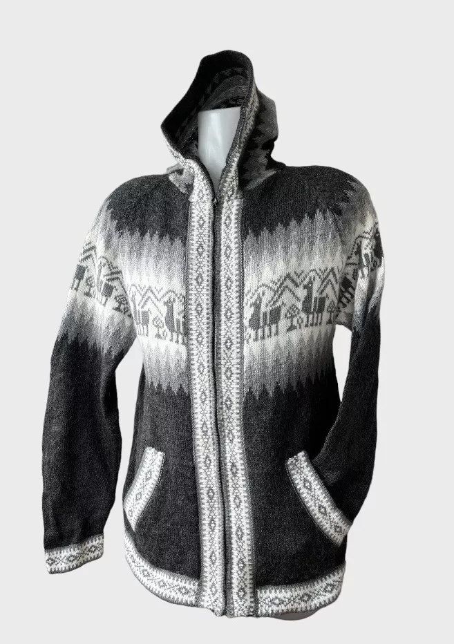 Gilet en alpaga - "Humantay" Gris foncé