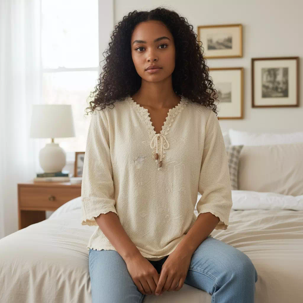 Haut en coton naturel - "Ausangate" – Image 2