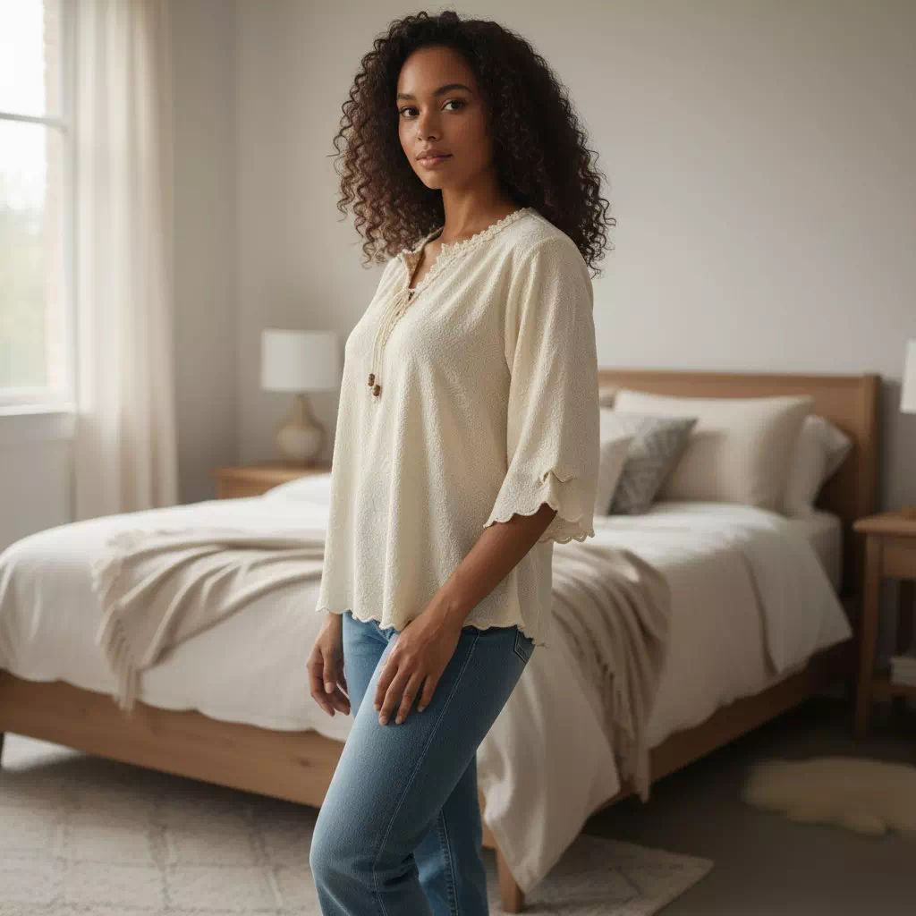 Haut en coton naturel - "Ausangate" – Image 4