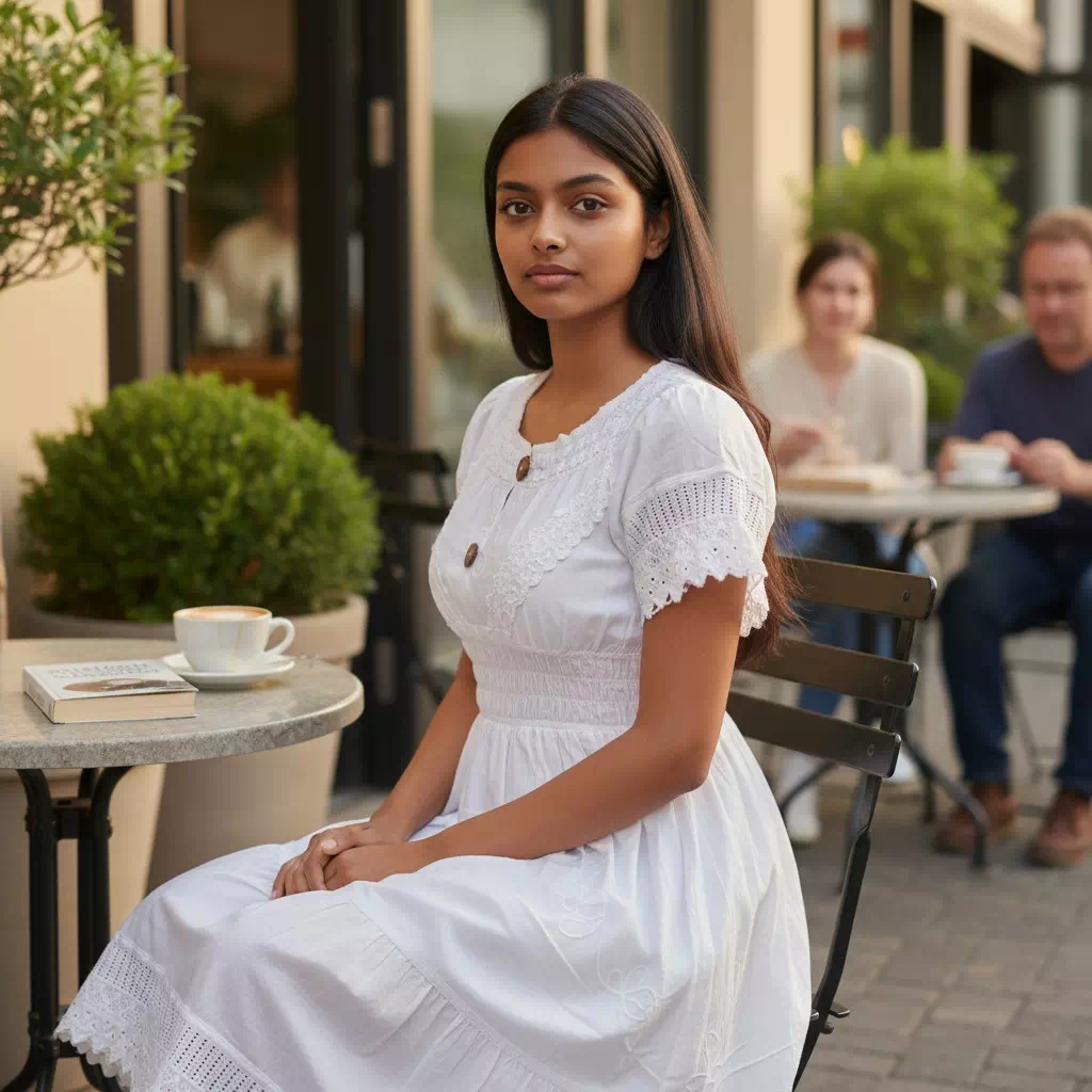 Robe longue en coton naturel - "Pacha" – Image 3