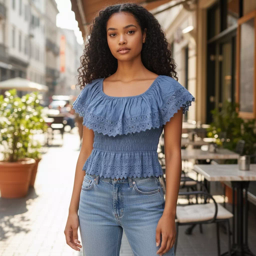 Haut coton naturel - Mexicana