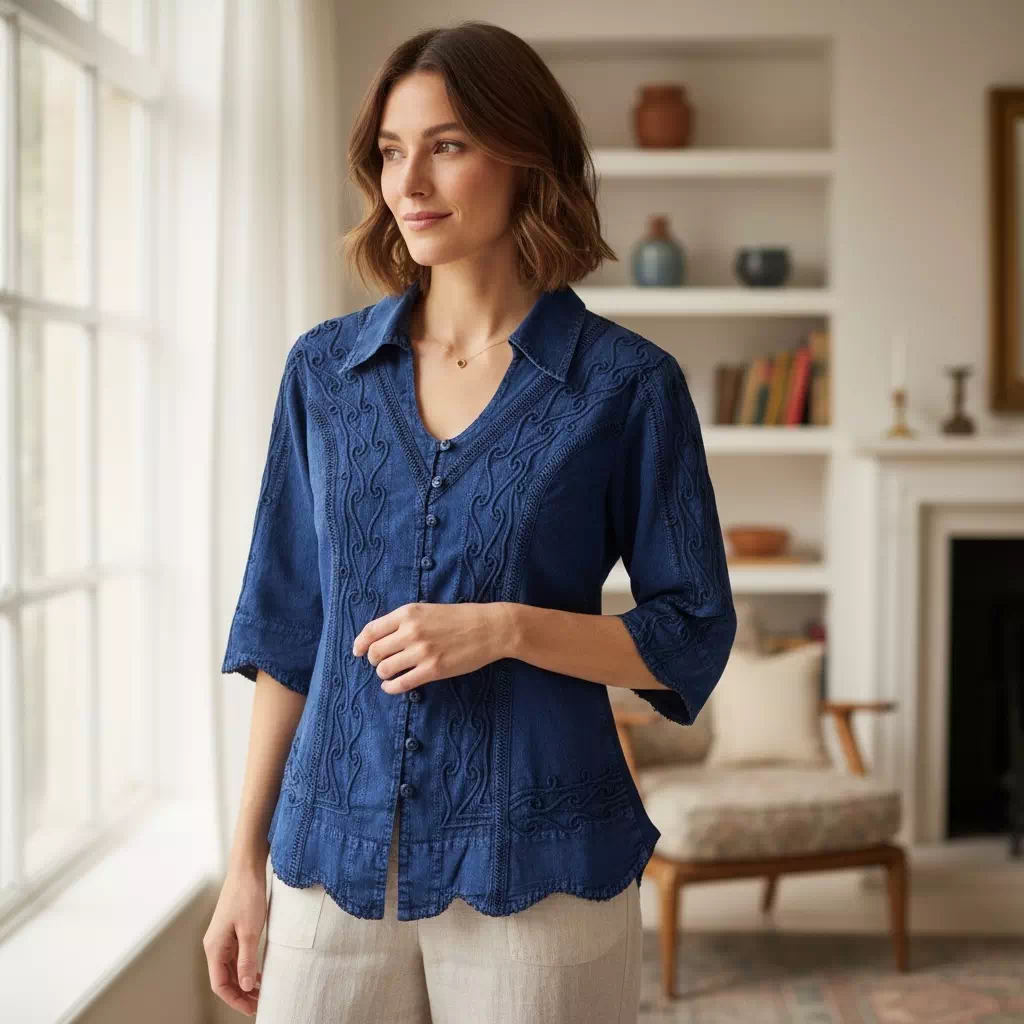 Chemise en coton naturel - Week-End - Lima – Image 7