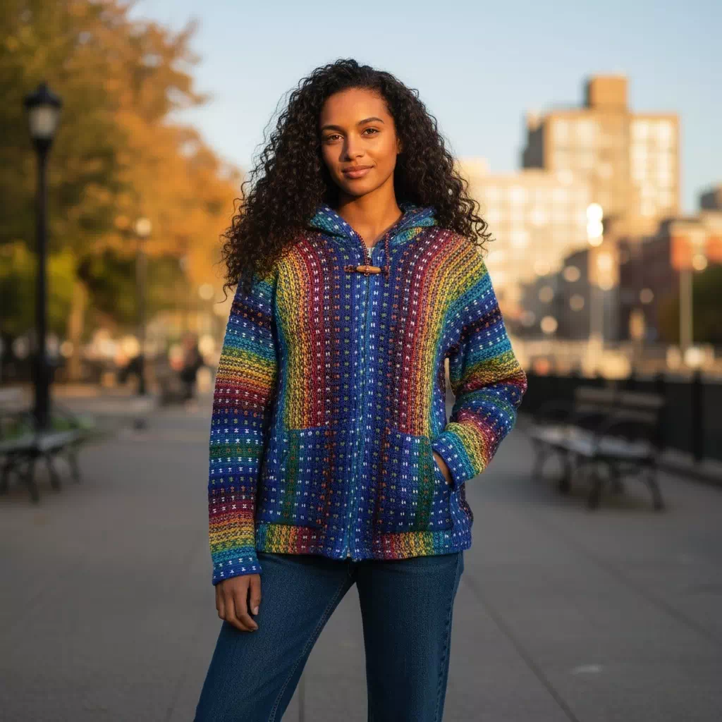 Veste Arco Iris - Azul