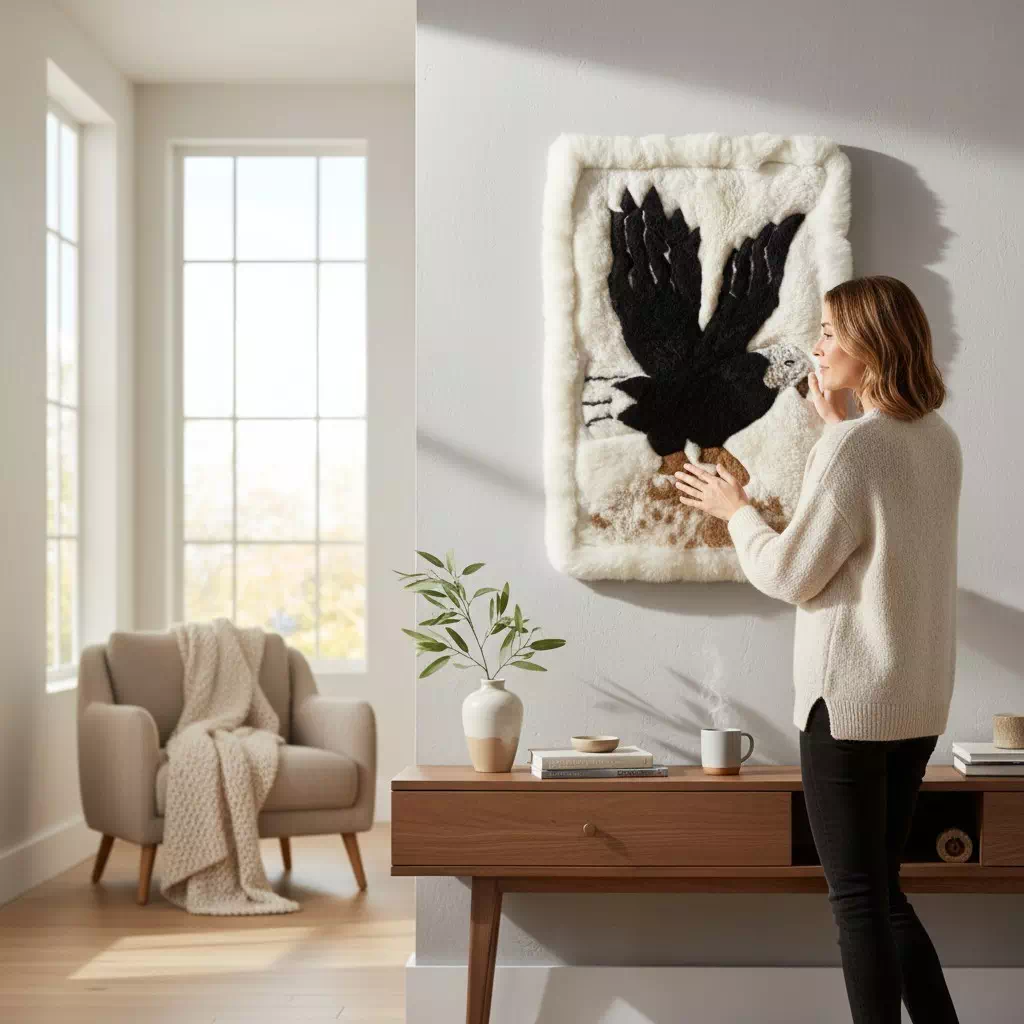 Tapis en alpaga du Pérou - Fait main – Image 2