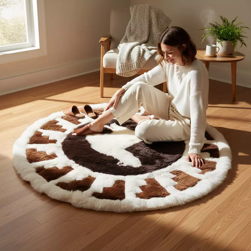 Tapis en alpaga du Pérou - Fait main – Image 5