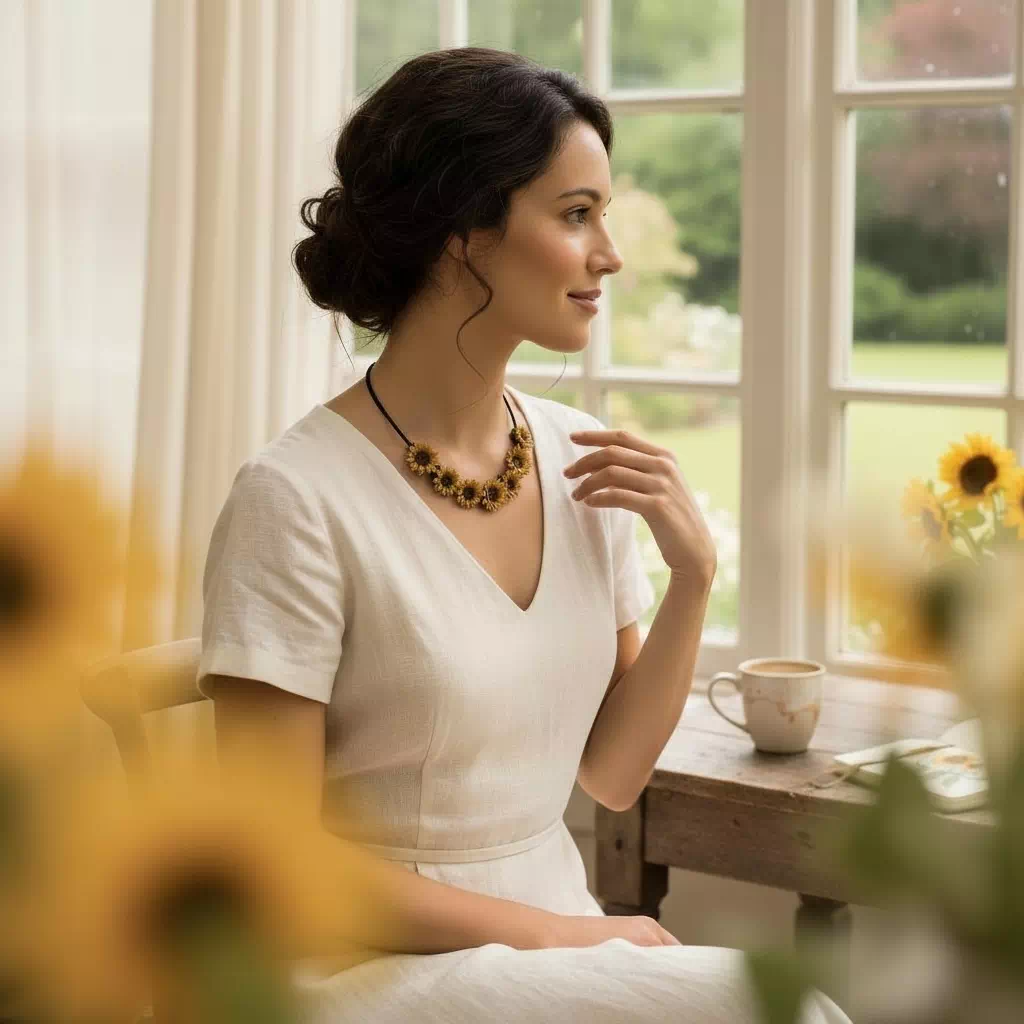 Collier pépin de melon - fait main