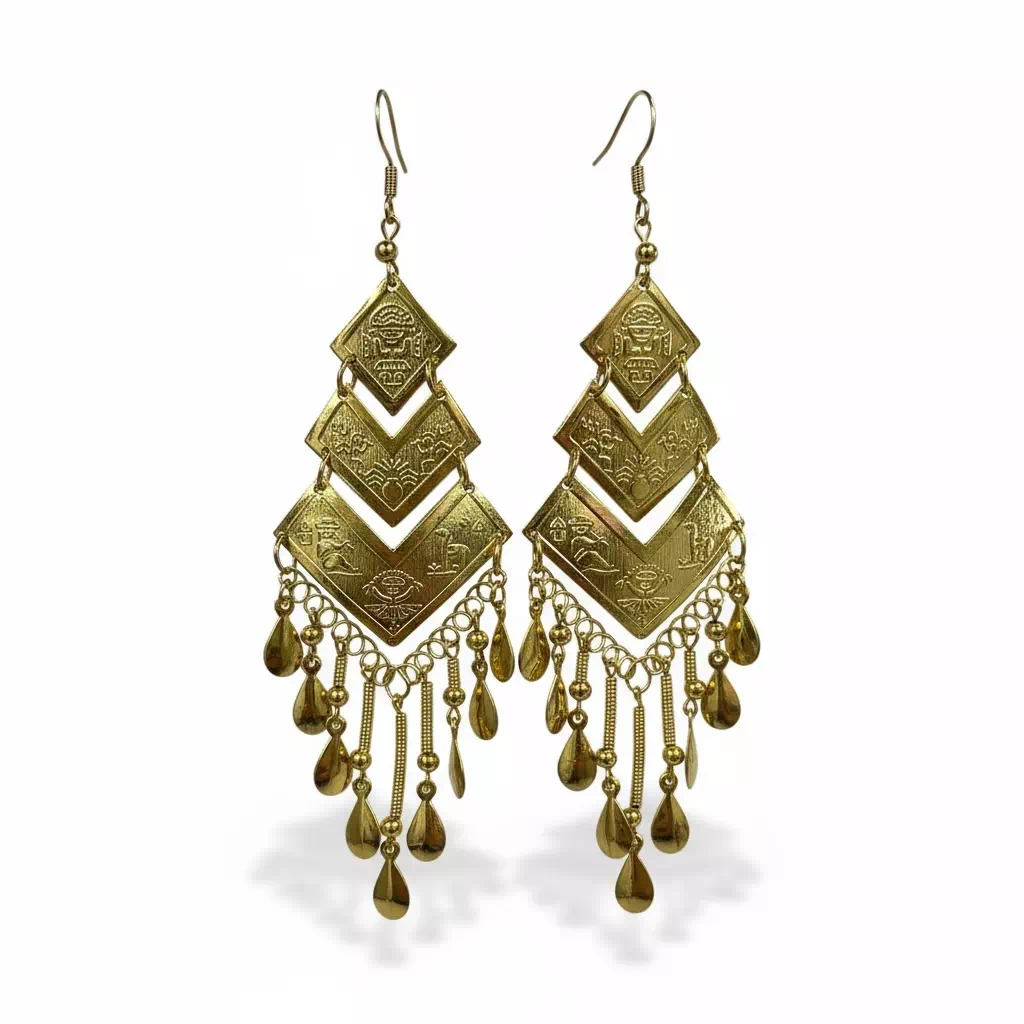 Parure bijoux inca dorée – Image 3