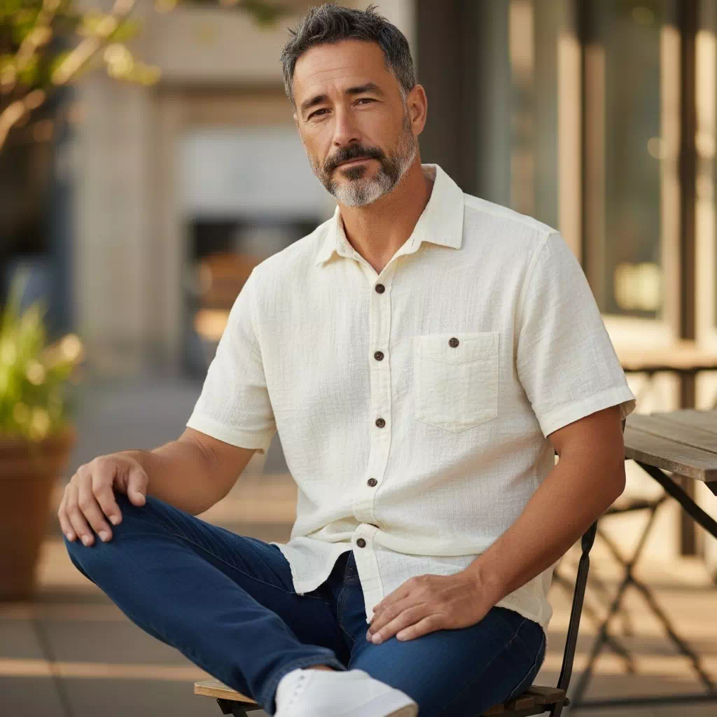 Chemise homme coton naturel – Confort, élégance et artisanat péruvien