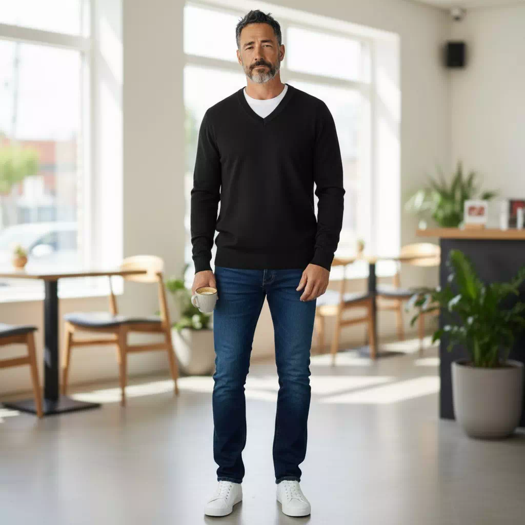 Pull alpaga Col V – Image 11