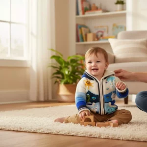 Gilet péruvien enfant doublure polaire